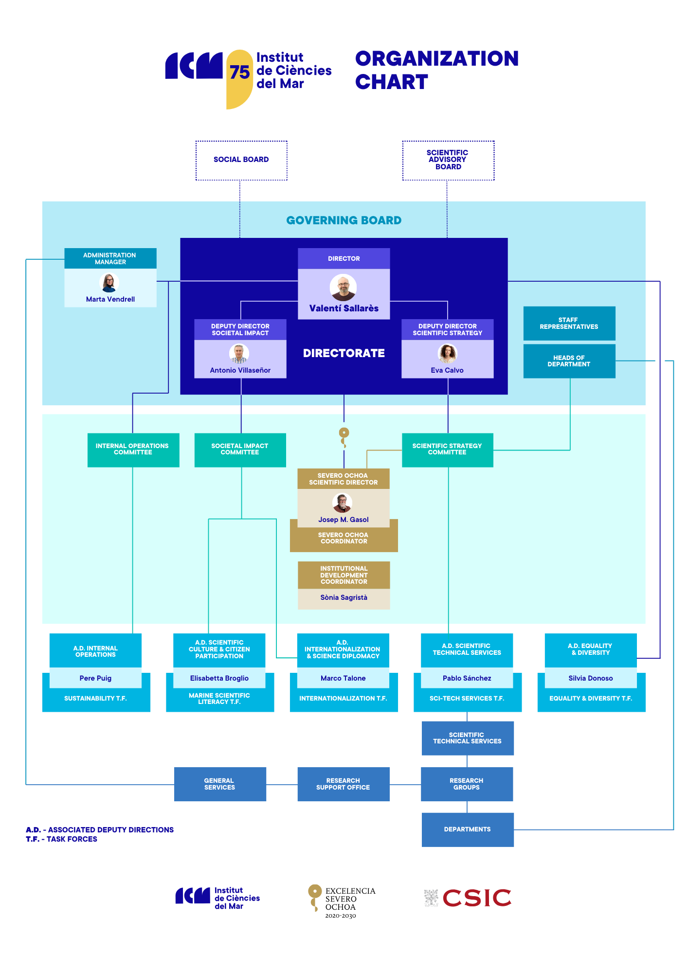 Organizational Chart of the ICM-CSIC