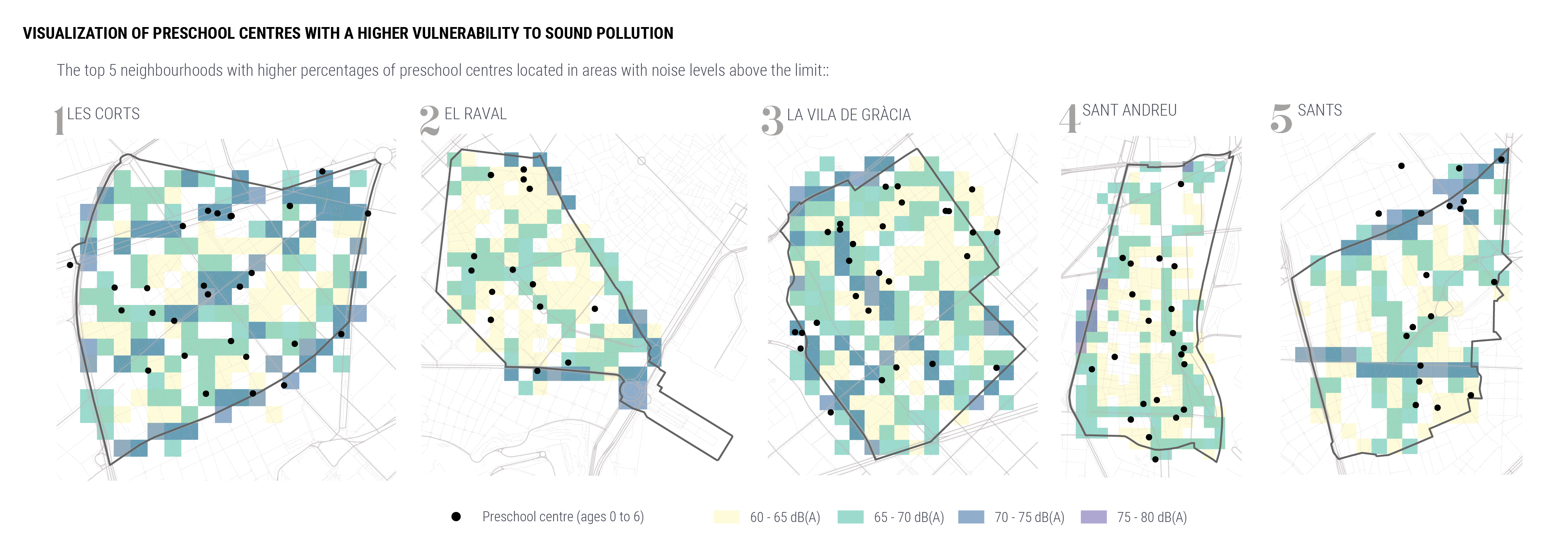 In Barcelona there are schools in areas where daytime noise pollution is almost harmful / ICM-CSIC