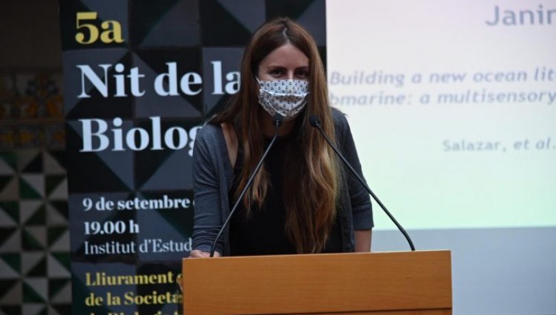 Janire Salazar s'ha dedicat a apropar el coneixement sobre els mars i oceans als centres educatius / SCB Janire Salazar s'ha dedicat a apropar el coneixement sobre els mars i oceans als centres educatius / SCB