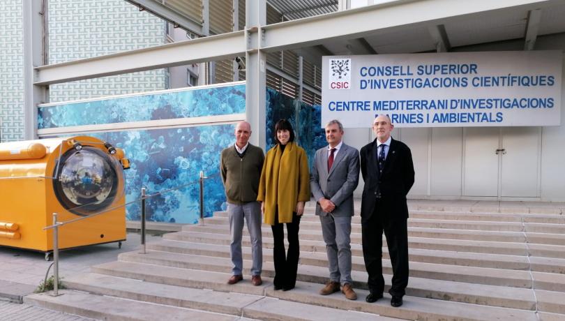 The minister was received by the CSIC delegate in Catalonia, Lluís Calvo, the director of the Marine Technology Unit (UTM) and the director of the ICM, Josep Lluís Pelegrí / ICM-CSIC. The minister was received by the CSIC delegate in Catalonia, Lluís Calvo, the director of the Marine Technology Unit (UTM) and the director of the ICM, Josep Lluís Pelegrí / ICM-CSIC.