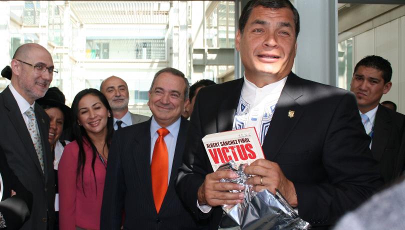 Rafael Correa, Presidente de la República del Ecuador, visita el ICM