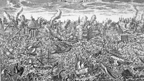 El terremoto destruyó casi totalmente la capital portuguesa y afectó gravemente zonas cercanas como Cádiz y Huelva / Wikimedia Commons.