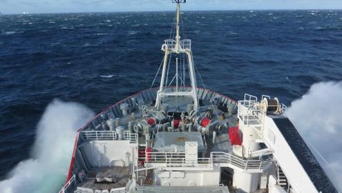 Jornada de vents forts a l'Oceà Austral a bord del RRS James Clark Ross / ICM-CSIC.