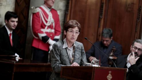 Marta Estrada en la entrega de las Medallas de Honor de Barcelona
