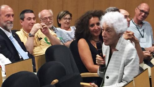 Pepita Castellví, durante el acto de homenaje