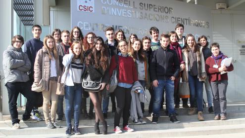 Los ganadores de la 5ena edición de la Olimpiada de Biología de Cataluña visitan el ICM